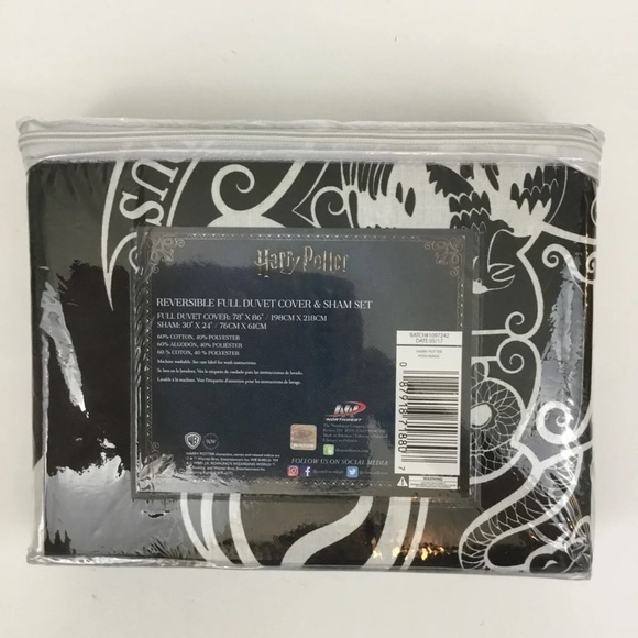 Harry Potter Black Duvet Cover and Pillowcase Set - Picture 7 of 8